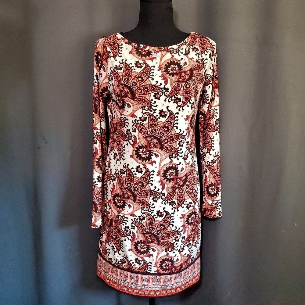 Michael Kors Orange Paisley Dress Size Small